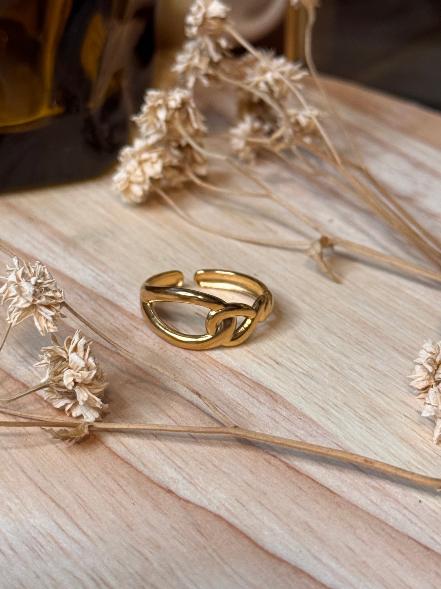 56. Eterna - Bague Ajustable en Acier Inoxydable – Élégance & Intemporalité