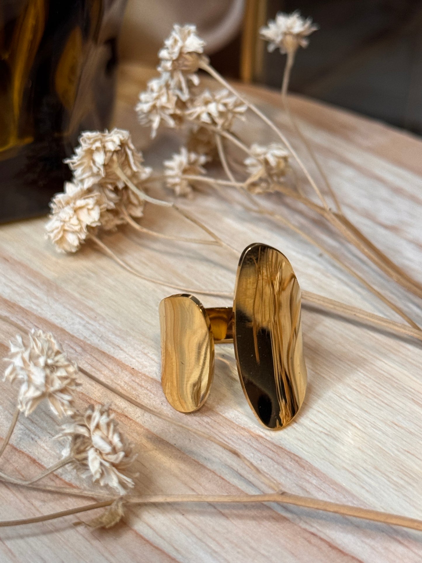 49. Élëa – Bague ajustable en acier inoxydable - Élégance