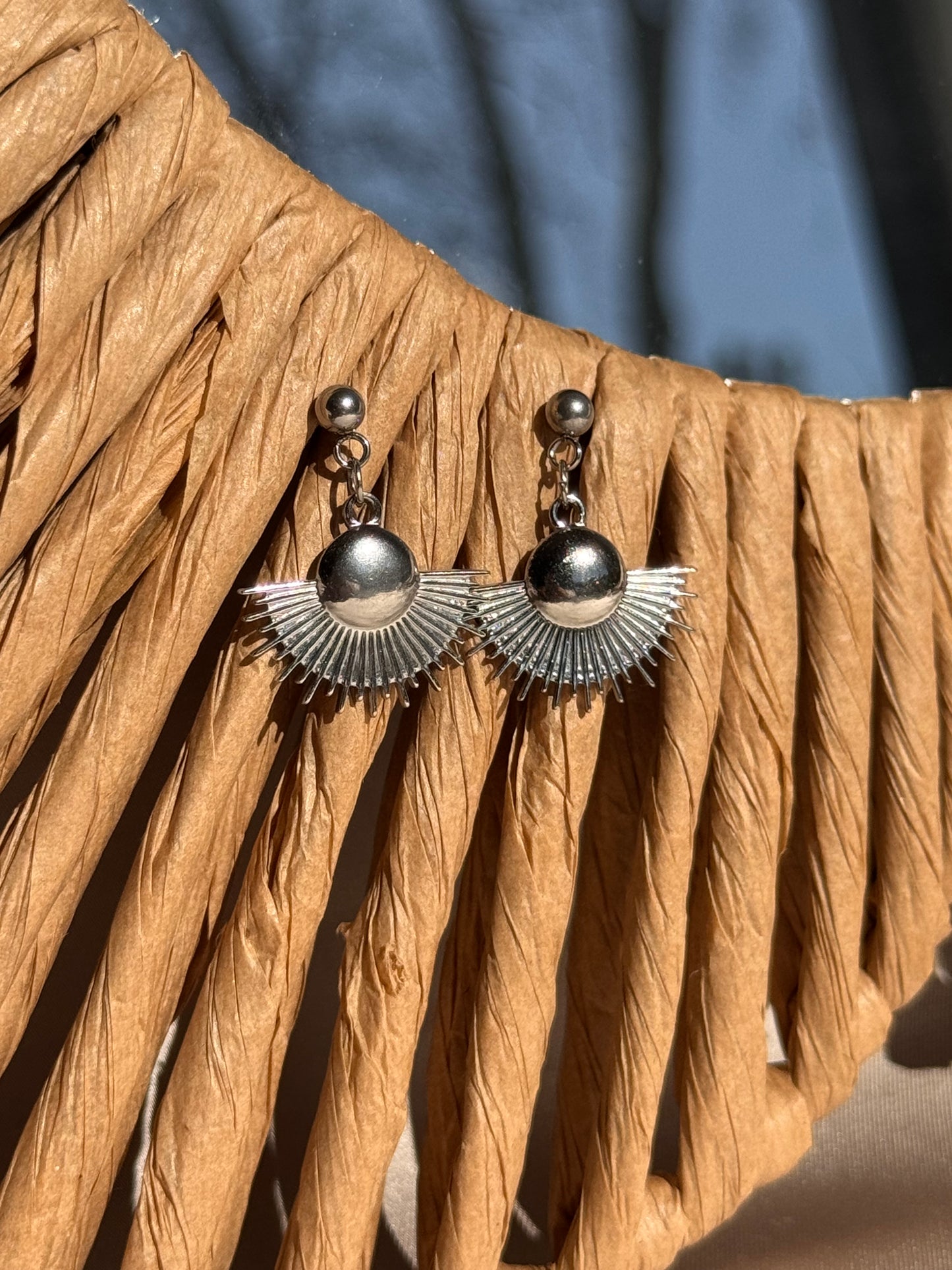 88 - Boucles d'Oreilles Pendantes en Acier Inoxydable argenté-