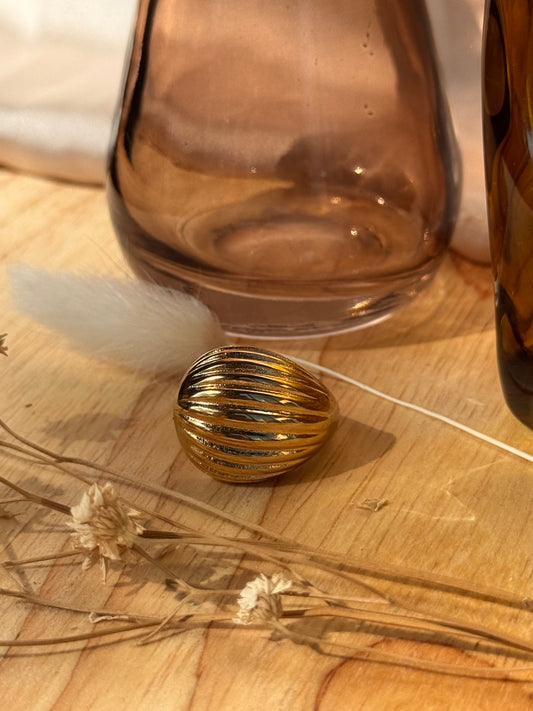 Bague Dorée – Élégance intemporelle en acier inoxydable