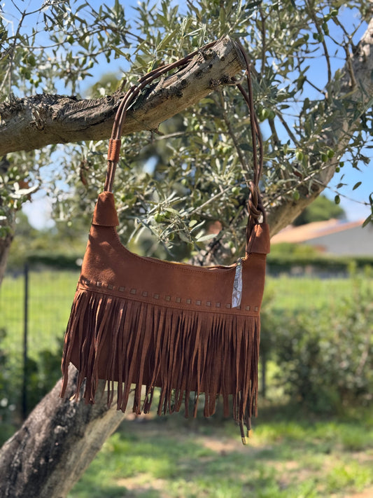 Sac à main original avec franges - Look bohème chic
